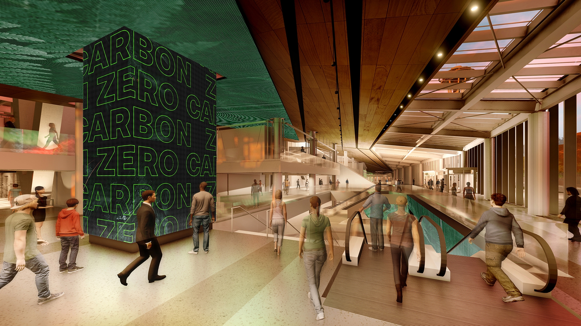 Rendering of the new Climate Pledge Arena in Seattle, Washington